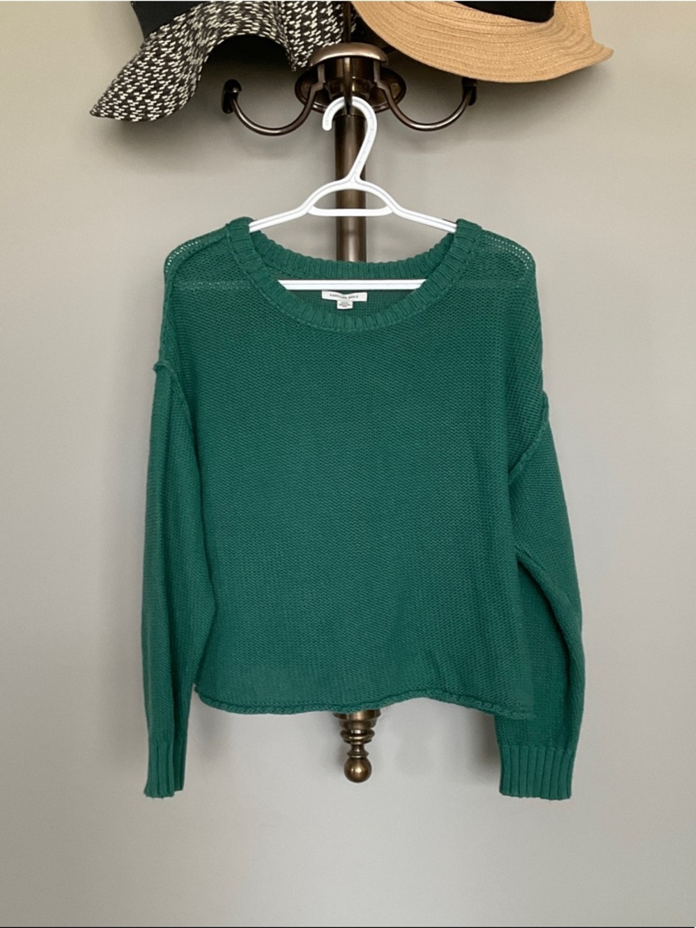 American Eagle Outfitters Green Crewneck Sweater
